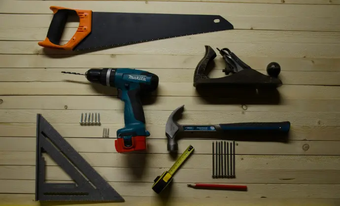 assorted-color handheld tools